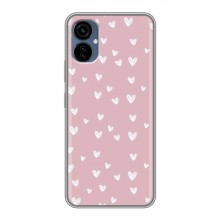 Чохол з розовим принтом для TECNO Camon 19 Neo (Сердечки на рожевому)
