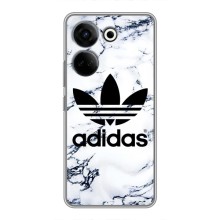 Чехлы Адидас для Tecno Camon 20 Pro (AlphaPrint) (Адидас на мраморе)