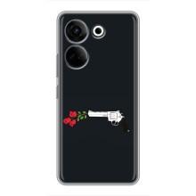 Чехлы (ART) Цветы на Tecno Camon 20 Pro (VPrint) (Неожиданные цветы)