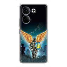 Чехлы с картинкой ЗСУ для Tecno Camon 20 Pro (AlphaPrint) (Солдат ЗСУ)