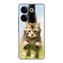 Чехлы с Котиками для Tecno Camon 20 Pro (VPrint) (Прыжок кота)