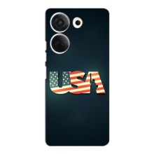 Чехол Флаг USA для Tecno Camon 20 Pro (USA)