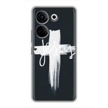 Чехол для Tecno Camon 20 Pro (AlphaPrint) - (Христианские) (Иисус)