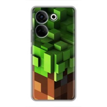 Чехол Майнкрафт на Tecno Camon 20 Pro (AlphaPrint) Minecraft (текстура Майнкрафт)