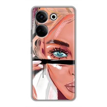 Чехол с печатью для Tecno Camon 20 Pro - (Мода) (AlphaPrint) (Макияж)