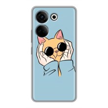 Чехол на Техно Камон 20 Про с Котами (VPrint) (Котик в очках)