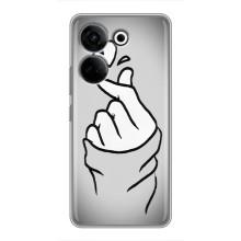 Чехол с принтом для Tecno Camon 20 Pro (AlphaPrint - Знак сердечка)