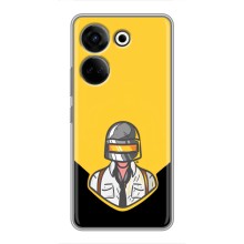 Чехол PUBG для Техно Камон 20 Про (AlphaPrint) (Пабг в шлеме)