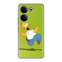 Чехол с Симпсонами для Tecno Camon 20 Pro (VPrint) (Гомер Симпсон)