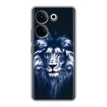 Чехол со Львом для Tecno Camon 20 Pro (VPrint) (Синий Лев)
