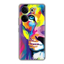 Чехол со Львом для Tecno Camon 20 Pro (VPrint) (Яркий Лев)