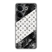 Чехол Стиль Louis Vuitton на Tecno Camon 20 Pro – LV на белом