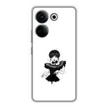 Чехлы Венсдей на Tecno Camon 20 Pro Уэнсдей (AlphaPrint) (танец Уэнздей)