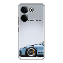 Чохол з авто Порше для Tecno Camon 20 Pro – Блакитний Порше