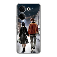 Чехол с дизайном Венздей 2 на Tecno Camon 20 Pro – Уэнсдей и Тайлер