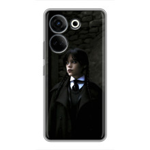 Чехол с дизайном Венздей 2 на Tecno Camon 20 Pro – Уэнсдей в костюме