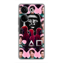 Чехол Гра в кальмара для Tecno Camon 20 Pro – Персонажи игры кальмара