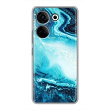 Мраморный чехол на Tecno Camon 20 Pro (VPrint) (Голубой мрамор)