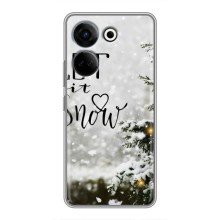 Новогодние, Праздничные Чехлы для Tecno Camon 20 Pro - 2024 год (Let it snow)