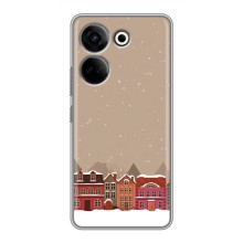 Новогодние, Праздничные Чехлы для Tecno Camon 20 Pro - 2024 год (Зимний город)