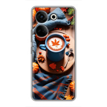Чехол с уникальным дизайном «Осень с кофе» для Tecno Camon 20 Pro – Кофе и тыквы