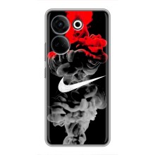 Силиконовый Чехол на Tecno Camon 20 Pro с картинкой Nike (Nike дым)