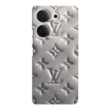 Текстурный Чехол Louis Vuitton для Техно Камон 20 про (Бежевый ЛВ)