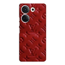 Текстурный Чехол Louis Vuitton для Техно Камон 20 про (Красный ЛВ)