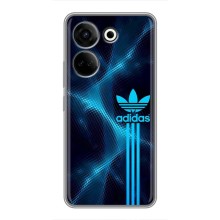 Чехлы Адидас для Tecno Camon 20 (AlphaPrint) (Синий Адидас)