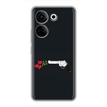 Чехлы (ART) Цветы на Tecno Camon 20 (VPrint) (Неожиданные цветы)