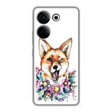 Чехлы с картинкой Лисички для Tecno Camon 20 (VPrint) (Веселая лисичка)