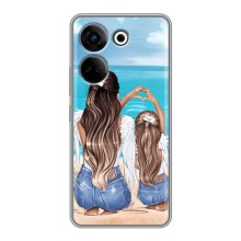 Чехол с печатью для Tecno Camon 20 - (Мама с ребенком) (AlphaPrint) (Мама с доченькой)