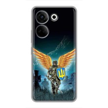 Чехлы с картинкой ЗСУ для Tecno Camon 20 (AlphaPrint) (Солдат ЗСУ)