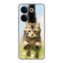 Чехлы с Котиками для Tecno Camon 20 (VPrint) (Прыжок кота)