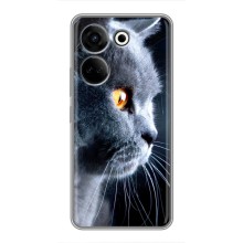 Чехлы с Котиками для Tecno Camon 20 (VPrint) (Серый Кот)