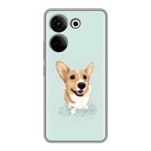 Чехлы с собаками для Tecno Camon 20 (VPrint) (Корги)