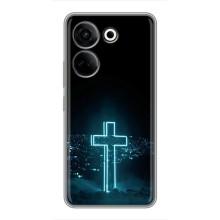 Християнські Чохли для Tecno Camon 20 (AlphaPrint) (Хрест і місто)