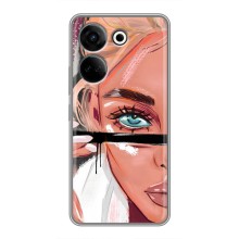Чехол с печатью для Tecno Camon 20 - (Мода) (AlphaPrint) (Макияж)