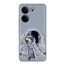 Чехол NASA для Tecno Camon 20 (AlphaPrint) (Космонавт фото)