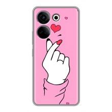 Чохол з принтом для Tecno Camon 20 (AlphaPrint - Знак сердечка)