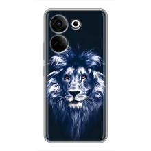 Чехол со Львом для Tecno Camon 20 (VPrint) (Синий Лев)