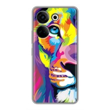 Чехол со Львом для Tecno Camon 20 (VPrint) (Яркий Лев)