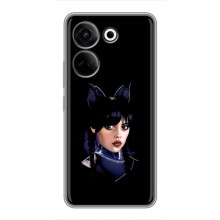 Чехлы Венсдей на Tecno Camon 20 Уэнсдей (AlphaPrint) (серьезная Уэнздей)