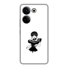 Чехлы Венсдей на Tecno Camon 20 Уэнсдей (AlphaPrint) (танец Уэнздей)