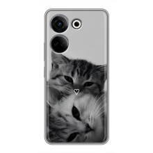 Чехол с рисунком кот на Tecno Camon 20 (Пара котов)