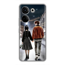 Чехол с дизайном Венздей 2 на Tecno Camon 20 – Уэнсдей и Тайлер