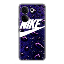 Чехол с логотипом Найк на Tecno Camon 20 – Найк на фиолетовом