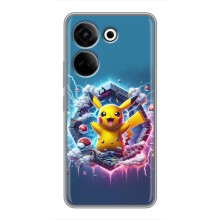 Чехол с Пикачу на Tecno Camon 20 (Лого Пикачу)