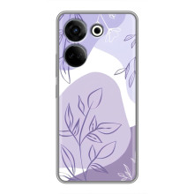 Силиконовый чехол с принтом в цветах на Tecno Camon 20