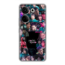 Чохол Гра в кальмара для Tecno Camon 20 – Колаж гра кальмара
